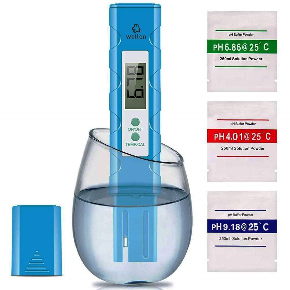 Dr.meter pH Meter, Upgraded 0.01 Resolution High Accuracy PH Tester with  Backlit Two-Color LCD Display and ATC, 0-14pH Measurement Range with Data